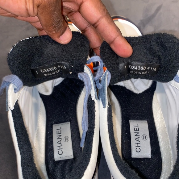 CHANEL CC LOGO SNEAKER BLUE/ORANGE (REFLECTIVE) - Picture 5 of 10